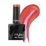 Mylee Gel Nail Polish 8ml [Rose Spirit ] - UV/LED Soak-Off Nail Art Manicure Pedicure for Professional, Salon & Home Use [Fine Glitter Range] - Long Lasting & Easy to Apply