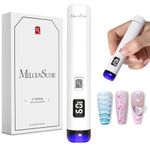 Melodysusie Handheld UV Light for Gel Nails, ART01R Cordless Gel X Nail Lamp Rechargeable with LCD Display, Eye-Protective Cover Flash Cure Nail Dryer for Rhinestone Glue Decoration DIY at Home