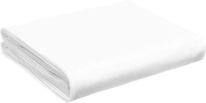 British Home Bedding - Plain Polycotton Percale Flat Bed Sheets - Premium Deluxe Hotel Quality (White, Super King)