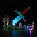 Hilighting Upgraded Led Light Kit Compatible with Lego Minecraft The Sword Outpost 21244 Building Toys, Lights Decoration Compatible with Lego 21244 (Model Not Included)