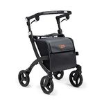 Rollz Flex 2 Rollator Walker Modern Design with Shopping Bag and seat (Medium, Black)