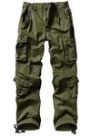 TRGPSG Women's Cargo Hiking Pants,Lightweight Tactical Casual Work Pants with 9 Pockets,2039 Army Green,8