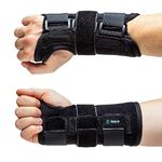 Carpal Tunnel Wrist Support Brace with Metal Splint Stabilizer by Zofore - Helps Relieve Tendinitis Arthritis Carpal Tunnel Pain - Reduces Recovery Time for Men Women - Right (S/M)