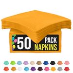 50 Yellow Paper Napkins 2 Ply Cocktail Napkins Highly Absorbent Everyday Yellow Disposable Paper Yellow Cocktail Beverage Napkins Party Napkins Yellow Bar Napkins I Bulk Napkins - Exquisite