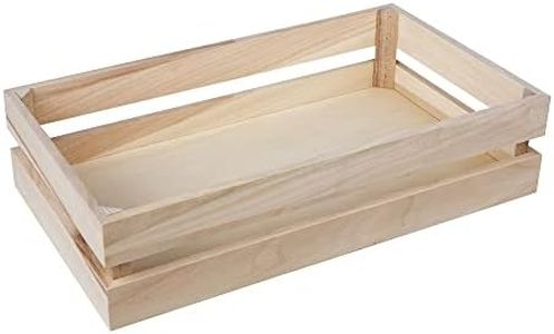 Rayher 62728000 Caja de Madera Fruta, 35.5 x 20.5 x 8.5 cm, Incluye 2 alcayatas, para Manualidades y decoración