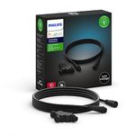 Philips Hue 8ft Cable Connector & T-Connector for Outdoor Smart Lights, Smart Home, Smart Lighting, Outdoor Lighting Accessories, Black