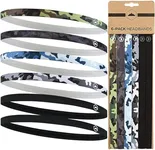 Thin Elastic Headbands, Sports Headbands for Women & Men, Workout Headbands,Running Headband,Soccer Headband, Mens Headband