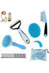 Dog Grooming Brush Shedding Kit - Dog Brush for Long Haired Dogs Short Haired Dogs, Dematting Comb for Dogs, Cat Hair Brush, Shedding and Flea Comb Kit