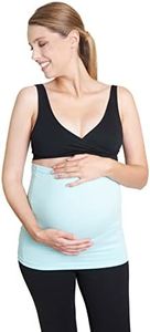 Maddie Moo Belly Band Seamless Maternity and Postpartum Shirt Extenders, Cotton, XXXX-Large- Blue