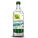 Tata Simply Better Pure and Unrefined Cold Pressed Virgin Coconut Oil, Naturally Cholesterol Free, Kolhu/Kacchi Ghani/Mara Chekku/Ganuga, 1L, Rich Aroma & Flavour of Real Coconuts, A1 Grade Coconuts