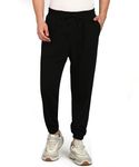 Alan Jones Clothing Solid Regular Fit Joggers Track Pant (Black_2XL)