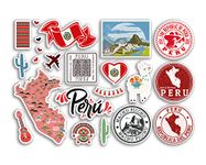 A5 Sticker Sheet Peru Vinyl Stickers - South America Country Landmarks Holiday Stamp Summer Map Flag Travel City Luggage Scrapbooking #79024