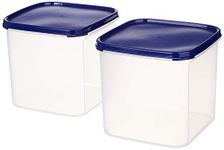 Amazon Brand - Solimo Plastic Storage Containers, Set of 2 (4L Each)