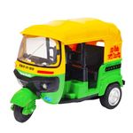 FunBlast Auto Rickshaw Toys, Friction Power Auto Toys, Bump & Go Auto Rickshaw Toy for Kids, Toy Vehicles for Kids, Tricycle Toys for 3+ Years Old Kids, Boys, Girls - Pack of 1 Pcs (Random Color) (D)