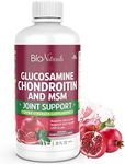 Bio Naturals Liquid Glucosamine Chondroitin MSM Pharmaceutical Grade Supplement with Hyaluronic Acid and Muscle Comfort Blend - Advanced Joint Support & Pain Relief for Back, Hands & Knees - 32 fl oz