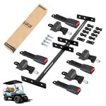 10L0L 4 Universal Retractable Golf Cart Belts 42" and 35 x 6.9 Inch Belts Bracket Kit Compatible with EZGO Yamaha Club Car