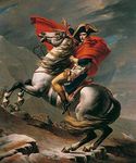 Tallenge Poster Paper Napoleon Crossing The Alps I by Jacques-Louis David Most Famous Paintings in The World Collection Poster (Paper,12 x 10-inches, Blue)