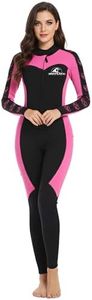 Jintaleco 4/3 mm Wetsuits for Women, Front Zip Women Wet Suit for Surfing, Swimming, Diving and Water Sports