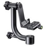 K&F Concept Professional Gimbal Head Heavy Duty Metal 360 Degree Panoramic Tripod Head with Standard 1/4'' Quick Release Plate and Bubble Level for Digital SLR Cameras Up to 20KG/44LBS