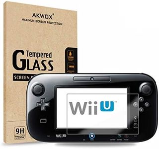 (Pack of 2) Tempered Glass Screen Protector for Nintendo Wii U, Akwox [0.3mm 2.5D High Definition 9H] Premium Clear Screen Protective Film for Nintendo Wii U