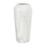 Deco 79 Vase, Stoneware, White, 6" x 7" x 14"