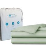 Blue Dahlia 100% Cotton King Size Elastic Fitted Sheet Set Up to 12" Deep Pocket- 200TC 1 Fitted Set (72" x 78") + 2 Pillow (18"x28"), Oeko TEX Certified -Sage Green