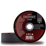 LINCONSON 25 Pack 3 Inch Cut Off Wheel for Metal & Stainless Steel Used On Angle Grinder 3”x1/24”x 3/8" Flat Disc (SD 3020F)