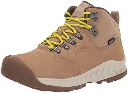 Keen Women's NXIS Explorer Mid Waterproof Hiking Boot, Safari/Birch, 8 US