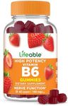 Lifeable Vitamin B6 Gummies | 100mg | Great Tasting VIT B6 Supplement | Vegan B6 Vitamins for Nerve Support Supplement | Vitamin B 6 for Adults, Men, Women | 60 Gummies