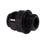 JOHN GUEST STRAIGHT ADAPTOR. BSP Thread 3/4" to 15mm Push-fit Tube O.D. Speedfit Part No PM011516E. Imperial to Metric Threaded Acetal Fittings for Drinks Dispensers and Pure Water.