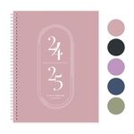 Rileys Planner 2024-2025 Academic Year, 18-Month Academic Weekly Planner - Academic Weekly & Monthly Agenda Planner, Flexible Cover, Notes Pages, Twin-Wire Binding (21.5 x 28 cm, Pink)