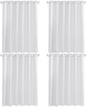 Nasitos Fabric Shower Curtain Liners 4 Pack - W72 x H72 - Washable & Water Resistant Cloth Shower Liner for Bathroom, Soft Hotel Quality, Standard Size (White, Include 8 Separate Magnets)