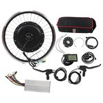 Front Wheel Electric Bicycle Conversion Motor Kit, 20 Inch 48V 1500W Electric Bike Front Drive Motor Wheel Kit with 35A Controller LC?S866 Meter Shifter Assist Sensor