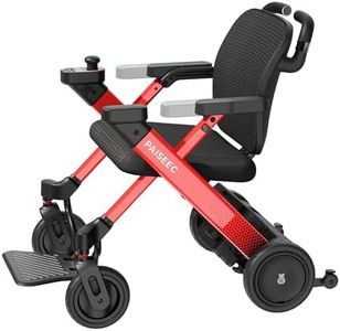 PAISEEC Electric Wheelchair for Adults, Foldable Power Transport Wheelchair Walker 3-in-1, 360W Motor, 300 lbs Capacity, 9'' All-terrain Wheels, Airline Approved