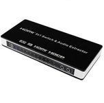 Tobo 5x1 HDMI Switch Audio Expander 5 Ports and Connectors 1.4 HDMI Switch Splitter Arc EDID HDMI Switch Remote Control for 360 Xbox Projector-(TD-428H-04)