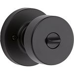 Kwikset 97402-854 Pismo Keyed Entry Door Knob Featuring SmartKey Security, Iron Black