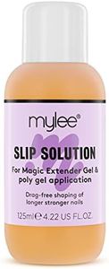 Mylee Slip Solution Polymer Gel 125ml - Construction Polymer Gel, Ongles et Extensions UV LED, Solution Liquide d'Alcool Isopropylique, blanc