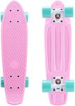 Playshion Kids Skateboard | 22" x 6" | Sturdy Fiberglass Deck Components - Hold up to 220 lbs | Designed for Boys, Girls and Teens (Pink)