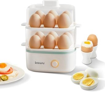 KAWU Double-layer Egg Cooker, Fast Electric Egg Boiler, Small Breakfast Machine, Safe and Easy to Operate, can Accommodate 12 Eggs, Suitable for RV Travel, Steamed Corn and Bread in Hotels