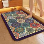SKVM Water Absorbent mat for Bathroom Kitchen Floor Door Entrance Anti Slip Floor Foot Anti Skid Bathroom Shower mat (Design 22)