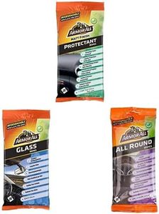 Armor All Dashboard Wipes Matt Finish,Biodegradable Glass Wipes and Carpet & Seat Wipes