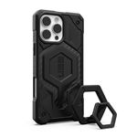 URBAN ARMOR GEAR UAG Designed for iPhone 16 Pro Max Case 6.9" Monarch Pro Carbon Fiber Compatible with MagSafe Charging Rugged Heavy Duty Protective Cover + Magnetic Ring Stand Black Bundle Set