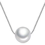 Suyi Pearl Necklace Sterling Silver Single Pearl Necklaces for Women Pearl2 10mm