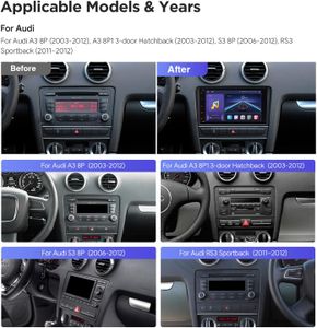 XTRONS 8" Android Car Stereo for Audi A3 – Touchscreen GPS