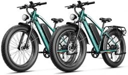 Jasion EB5 MAX Electric Bike for Adults with 1500W Peak Motor, 48V 15Ah (720Wh) Battery Electric Mountain Bike, 26'' x 4'' Fat Tire Ebike, 28+MPH Speed, Cruise Control, with Fenders, Rear Rack