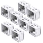 AuRiver 8 PCS Plastic Bracket Blind Brackets 1 Inch White Profile Box Mounting Bracket Window Blinds Headrail Bracket