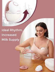 Momcozy M6 Hands-Free Breast Pump, 24mm – Red