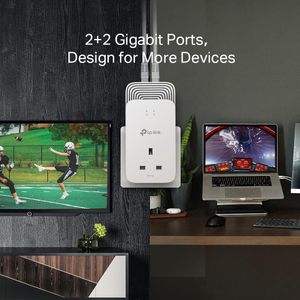TP-Link Powerline Adapter 2-Pack – 2400 Mbps Ethernet Extender