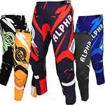 ALPHA CYCLE GEAR Racing Pants (Red, Waist 38)