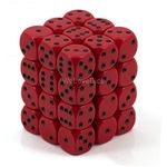 DND Dice Set-Chessex D&D Dice-12mm Opaque Red and Black Polyhedral Dice Set-Dungeons and Dragons Dice Includes 36 Dice – D6 (25814)